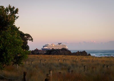 Another day, another cruise ship, Mount Manganui, New Zealand
